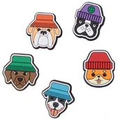 Glany damskie - Zestaw 5 przypinek Jibbitz™ Dogs In Hats 5 Pack 10012184 (CR321-a) Crocs - miniaturka - grafika 1