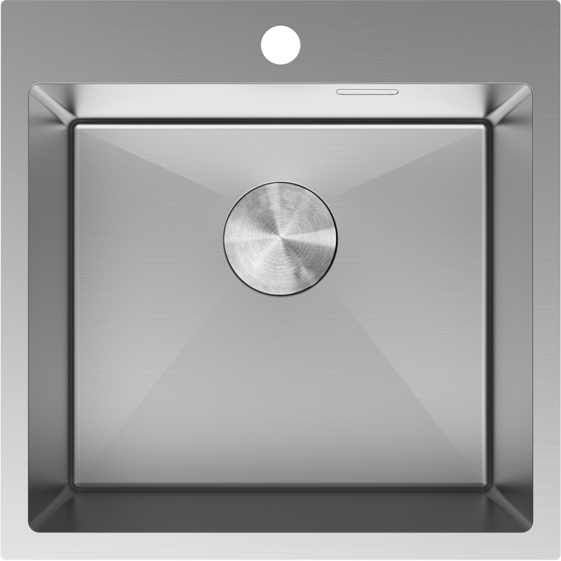 Mexen Solix zlewozmywak stalowy 1-komorowy 500 x 500 mm, inox - 6407501000-01