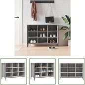 Szafki na buty - The Living Store Stojak na buty szary Sonoma 100x35x70 cm Materiał drewnopochodny - miniaturka - grafika 1