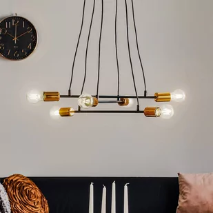 Emibig Bravo lampa wisząca 6-punktowa czarna 473/6 473/6 - Lampy sufitowe - miniaturka - grafika 2