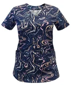 Bluzy damskie - Bluza medyczna W16 elastyczna bawełna roz. XS - miniaturka - grafika 1