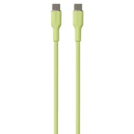 Akcesoria do smartwatchy - Kabel USB-C - USB-C PURO Icon Soft Cable 1.5 m Jasnozielony - miniaturka - grafika 1
