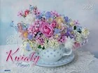 Kalendarze - Kalendarz 2026 ścienny albumowy 28,5x20cm Kwiaty - miniaturka - grafika 1