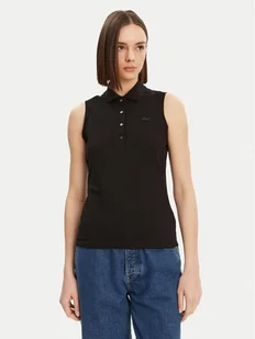 Lacoste Polo PF5445 Czarny Slim Fit - Koszulki i topy damskie - miniaturka - grafika 1