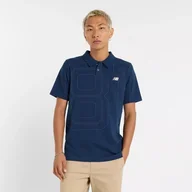 Koszulki męskie - Koszulka New Balance Cotton Pique Polo M MT51519NNY XL - miniaturka - grafika 1