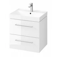 Szafki łazienkowe - Cersanit Larga SET B661 umywalka 60x46 cm z szafką wiszącą biała S801-439 - miniaturka - grafika 1