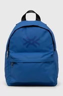 Plecaki szkolne i tornistry - United Colors of Benetton plecak dziecięcy kolor niebieski duży z nadrukiem - miniaturka - grafika 1