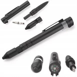 Długopis 7w1 touch pen latarka kompas śrubokręt - Kompasy - miniaturka - grafika 1