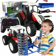Zabawki zdalnie sterowane - ZDALNIE STEROWANY TRAKTOR CIĄGNIK RC NA PILOT Z WAŁEM ROLNICZYM ŚWIATŁA LED Z1145 - miniaturka - grafika 1