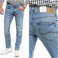 Spodnie męskie - Mustang Oregon Tapered Męskie Spodnie Jeansowe Dżinsowe Slim Blue W34 L30 - miniaturka - grafika 1