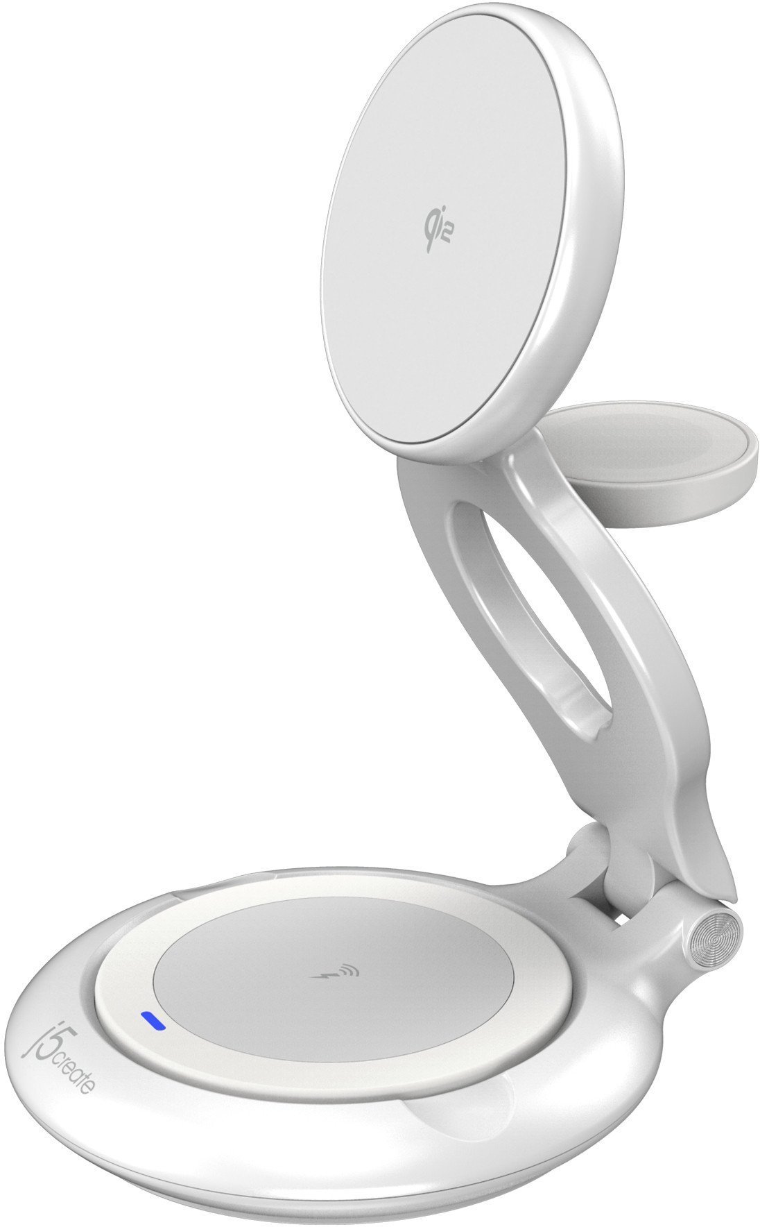 j5create JUPW3415-N ładowarka do urządzeń przenośnych Smartwatch, Słuchawki, Smartfon Biały USB Bezprzewodowe ładowanie Szybkie ładowanie Wewnętrzna