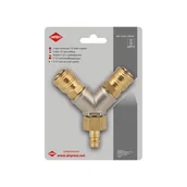 Łączniki, trójniki, kształtki - Trójnik Y 1/2” z szybkozłączami i wtykiem EURO - miniaturka - grafika 1