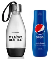 Akcesoria i części AGD - SodaStream Butelka MOB 0,5L czarna + syrop PEPSI - miniaturka - grafika 1