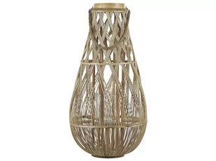 Beliani Lampion jasne drewno 75 cm TONGA - Świeczniki - miniaturka - grafika 1
