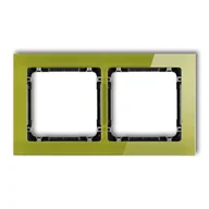 Klawisze i ramki - Karlik Ramka podwójna DECO efekt szkła zielony/czarny - miniaturka - grafika 1