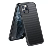 Etui i futerały do telefonów - Etui IPHONE 11 PRO MAX Sulada Carbon Fiber Obudowa Hybrydowa czarne - miniaturka - grafika 1