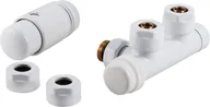 Akcesoria grzewcze - Perfexim Zintegrowany zestaw termostatyczny PHA-036 kątowy biały, rozstaw 50mm PN10 + złączki na CU 15 i pexa 16x2 20-036-0000-001 - miniaturka - grafika 1