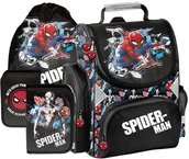 Zestawy szkolne - ZESTAW Szkolny Tornister Plecak Spider-Man Spiderman Czarny Pająk - miniaturka - grafika 1