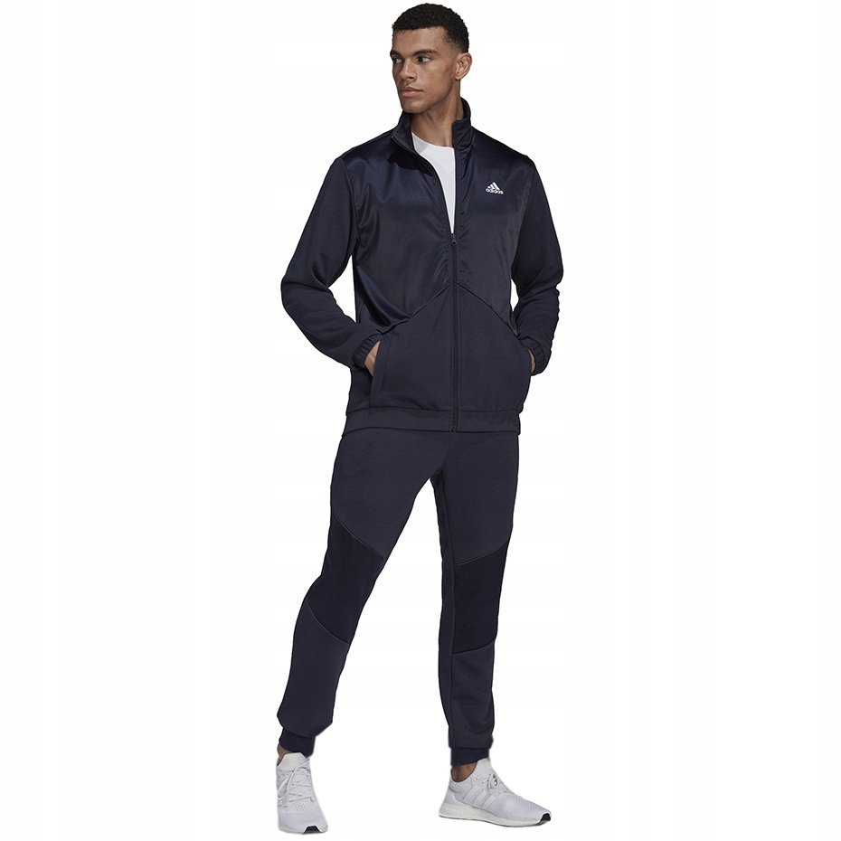 Dres męski adidas Satin French Terry Track Suit granatowy HI5396 S