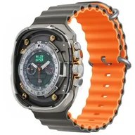 Akcesoria do smartwatchy - Pasek DEVIA Deluxe Sport6 do Apple Watch (42/44/45/49mm) Szaro-pomarańczowy - miniaturka - grafika 1