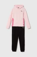 Dresy i komplety dla dziewczynek - Puma dres dziecięcy Hooded Sweat Suit TR cl G kolor różowy - miniaturka - grafika 1