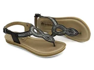 Klapki i japonki damskie - Sandały, japonki damskie - Inblu BA-53, czarne - miniaturka - grafika 1