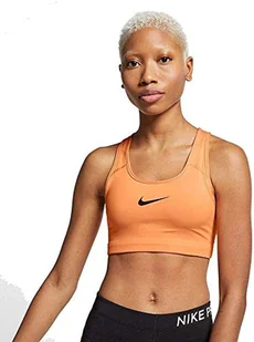 Nike damski top z biustonoszem Nike Swoosh Fuel Orange/(Black) XS - Biustonosze - miniaturka - grafika 1