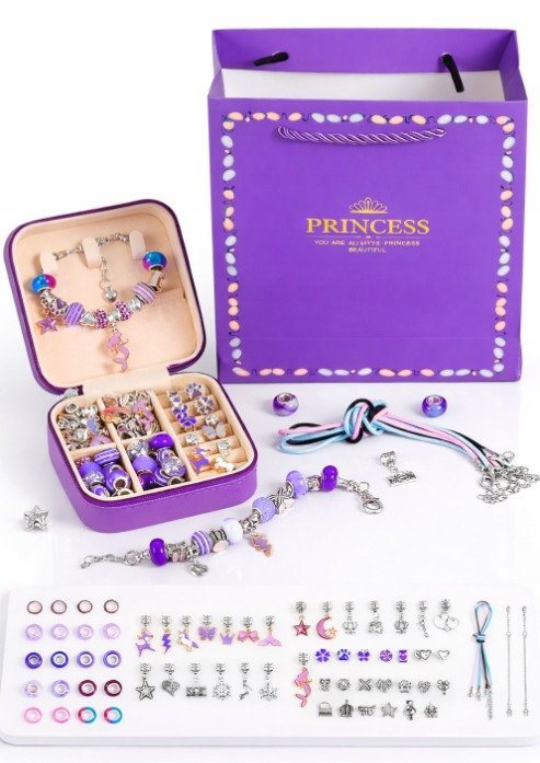 Prezentowy zestaw do tworzenia bransoletek – styl Princess
