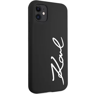 Karl Lagerfeld KLHCN61SKSVGK iPhone 11 / Xr  6.1" czarny/black hardcase Silicone Signature - Etui i futerały do telefonów - miniaturka - grafika 3