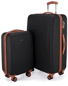 Walizki - HAUPTSTADTKOFFER - Wannsee – walizka podróżna na kółkach, bagaż podręczny, twarda obudowa, walizka podróżna, czarny, 2er Set, zestaw walizek - miniaturka - grafika 1