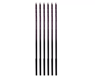 Świeczki B&C Ombre, Fioletowy Brokat, 3X3X170mm, 6 Szt. - Dekoracje i nakrycia stołu na imprezę - miniaturka - grafika 1