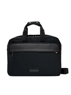 Tommy Hilfiger Torba na laptopa Th Nylon Workbag AM0AM13619 Czarny - Torby na laptopy - miniaturka - grafika 1