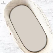 Prześcieradła dla dzieci - Prześcieradło 80x35 DO WÓZKA / GONDOLI / KOSZA MOJŻESZA cm BEŻ BAWEŁNA 100% - miniaturka - grafika 1