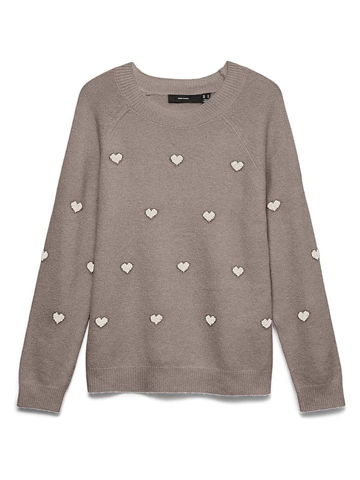 Vero Moda Sweter w kolorze szarobrązowym