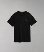 Koszulki męskie - t-shirt uomo napapijri selbas np0a4gbq 041 black - miniaturka - grafika 1
