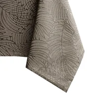 Obrusy i serwetki - Obrus Gaia Cappuccino Tłoczony Roślinny 140x200 owal AmeliaHome - TCLOTH/AH/GAIA/HMD/CAPPUCCINO/O140X200 - miniaturka - grafika 1
