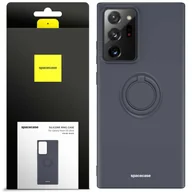 Etui i futerały do telefonów - Spacecase Etui Silicone Ring Galaxy Note 20 Ultra black - miniaturka - grafika 1