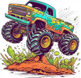 Naprasowanka Monster Truck motoryzacja 11 - Pasmanteria Naprasowanka Monster Truck motoryzacja 11 - Pasmanteria - miniaturka - grafika 1