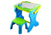 Tablice dla dzieci - Lean Toys Tablica kredowa stolik 2w1 akcesoria stołek - miniaturka - grafika 1