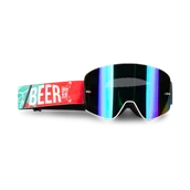 Gogle i okulary motocyklowe - Gogle Cross Raven Edge Magnetic Szybka Dymiona Piwo - miniaturka - grafika 1