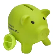 Gadżety dla niej i dla niego - Świnka skarbonka zielona - miniaturka - grafika 1