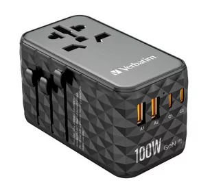 Verbatim Uniwersalny adapter podróżny World-to-World UTA-06 , 2x USB-C PD, QC 4+, 2x USB-A QC 3.0, czarny, 100 W - Akcesoria podróżnicze - miniaturka - grafika 4