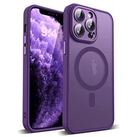 Etui i futerały do telefonów - YEMORAN Kompatybilne z iPhone 11 Pro, półprzezroczyste, magnetyczne etui na telefon 11 Pro, kompatybilne z Mag-Safe, świetne uczucie chwytu, pełna ochrona aparatu, fioletowe - miniaturka - grafika 1