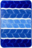Dywaniki łazienkowe - Dywanik Łazienkowy Fano Blue Niebieski Paski-50x80 cm - miniaturka - grafika 1