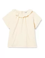 Bluzki damskie - Petit Bateau Dziewczynka A078Q bluzka z krótkim rękawem, biała, Avalanche, 18 miesięcy, Biały Avalanche, 18 Miesiące - miniaturka - grafika 1