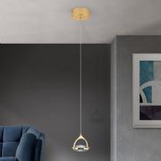Lampy sufitowe - Żyrandol LED Moon, szkło kryształ K9, 1-pkt. złoty - miniaturka - grafika 1