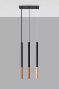 Sollux Lighting Lampa wisząca MOZAICA 3L czarny/miedź - Lampy sufitowe - miniaturka - grafika 1