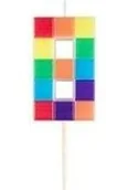 Kinder party - świeczka urodzinowa 8 klocki 7cm - miniaturka - grafika 1