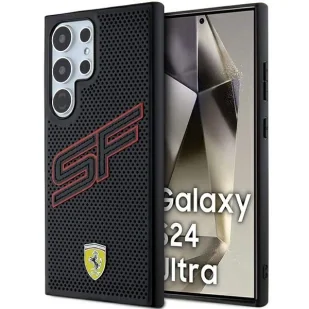 Etui Ferrari Big SF Perforated na Samsung Galaxy S24 Ultra - czarne - Etui i futerały do telefonów - miniaturka - grafika 1