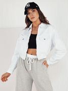 Kurtki damskie - Kurtka damska jeansowa BLIRNA biała Dstreet TY4165 - miniaturka - grafika 1